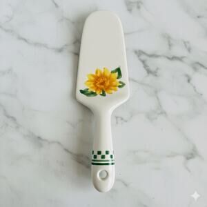 Ceramic Sunflower Cake Pie Server